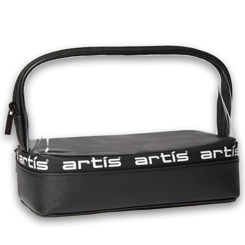 NEW Artis Double Decker Brush Travel Case Black Large Makeup Organizer 2 Section